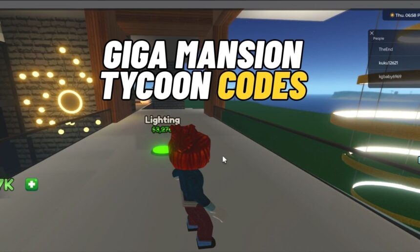 Giga Mansion Tycoon Codes